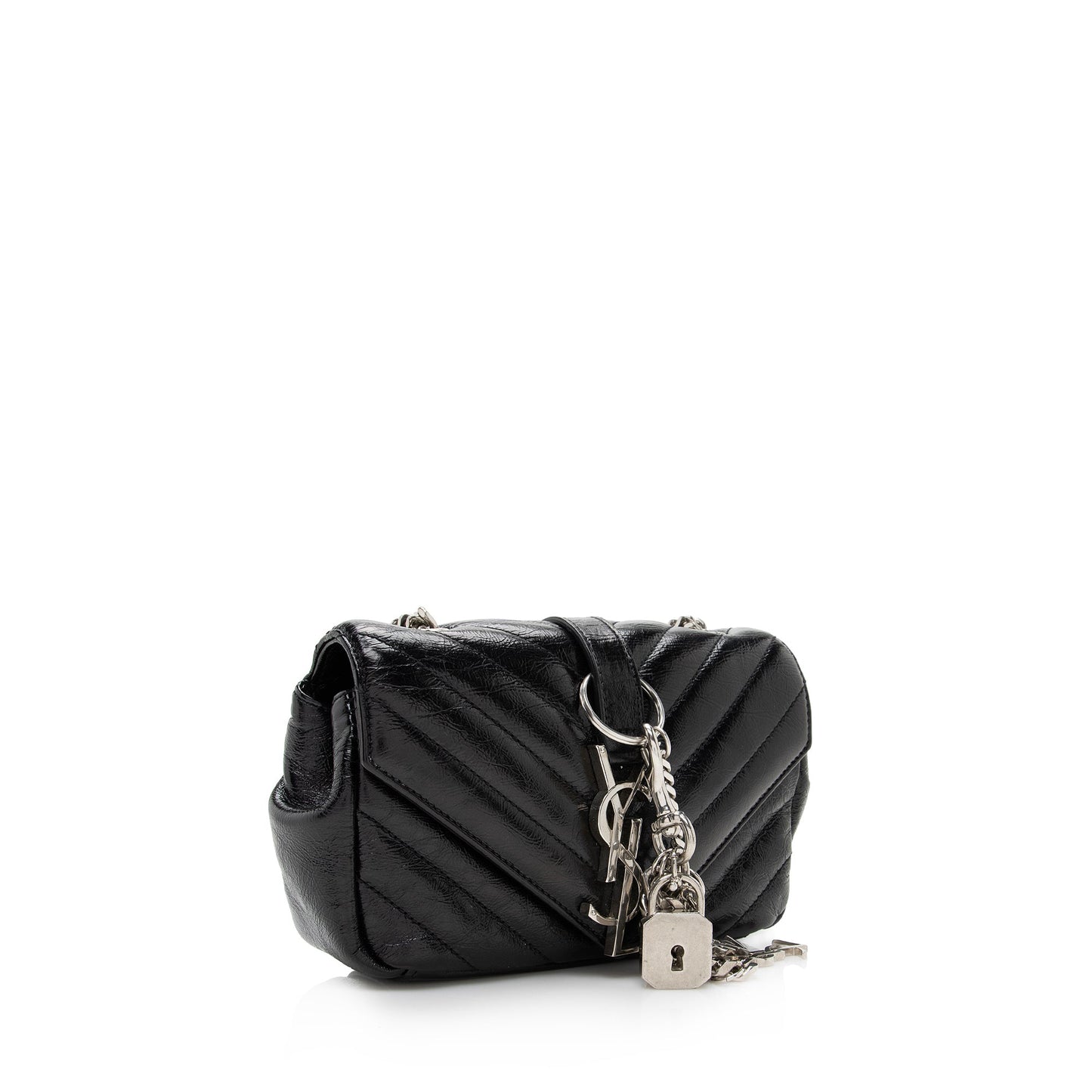 Saint Laurent Matelasse Calfskin Monogram Punk Chain Baby Crossbody Bag 22834
