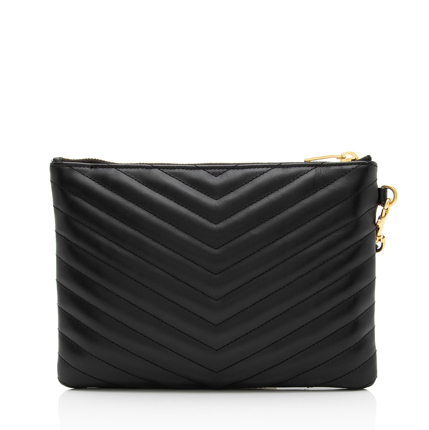 Saint Laurent Matelasse Calfskin Monogram Small Wristlet I0dYH7