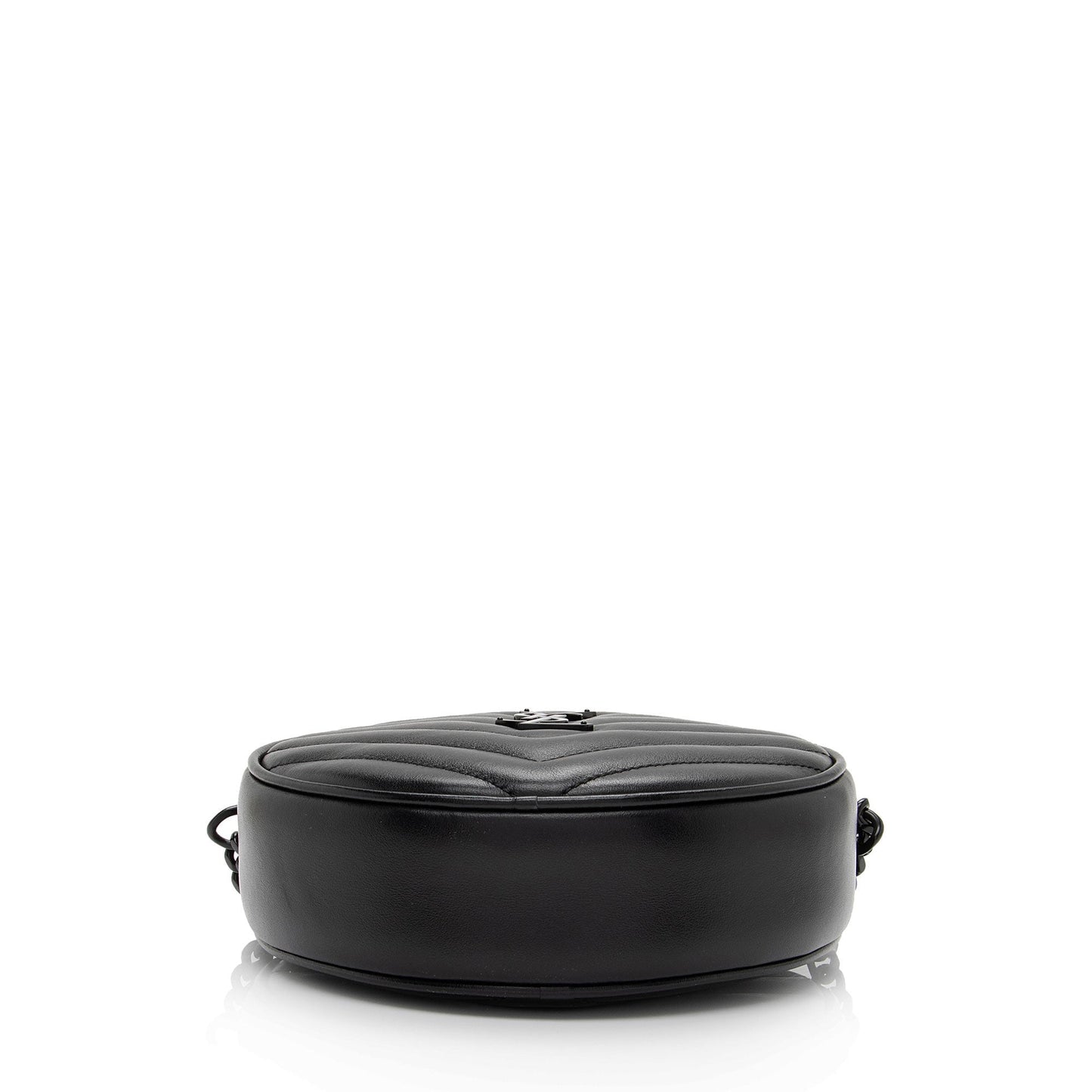 Saint Laurent Matelasse Calfskin Monogram Vinyle Round Camera Bag TICycU