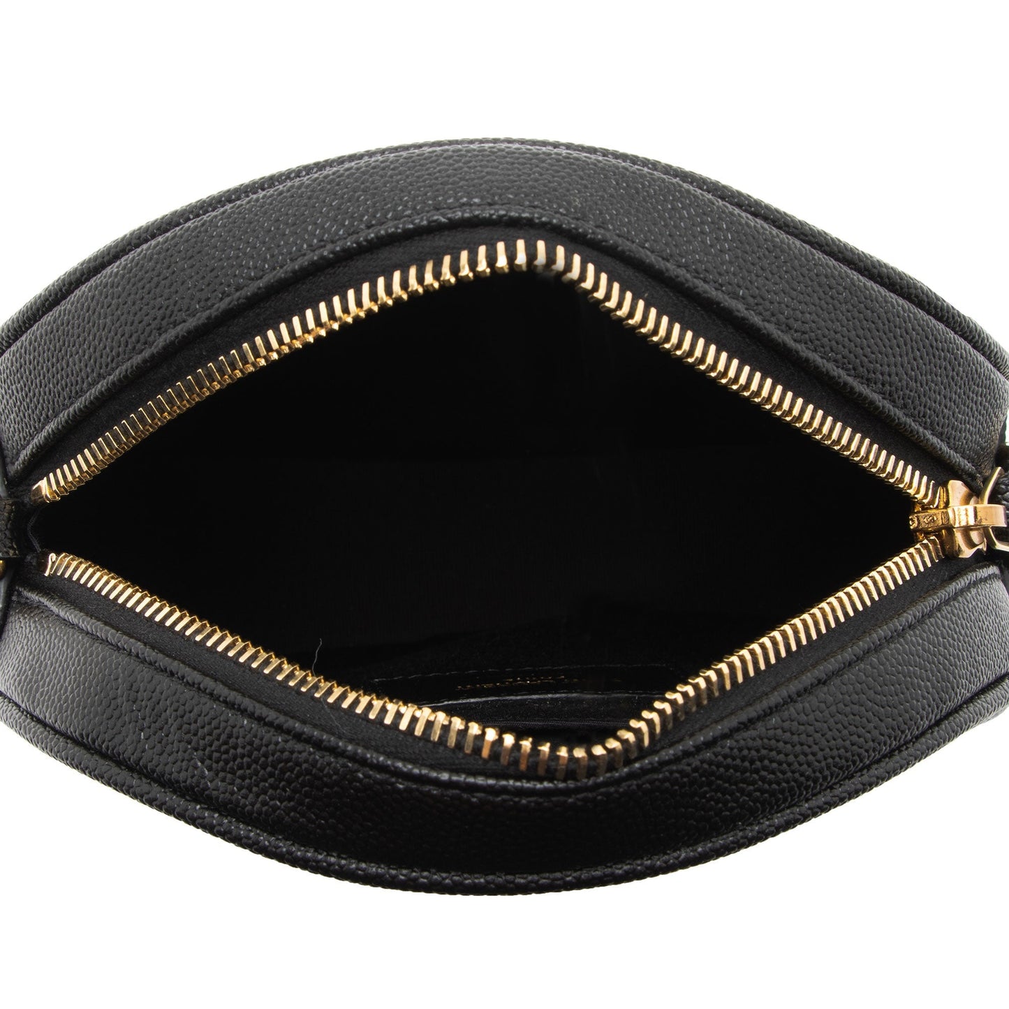 Saint Laurent Matelasse Calfskin Monogram Vinyle Round Camera Bag uS4MX2
