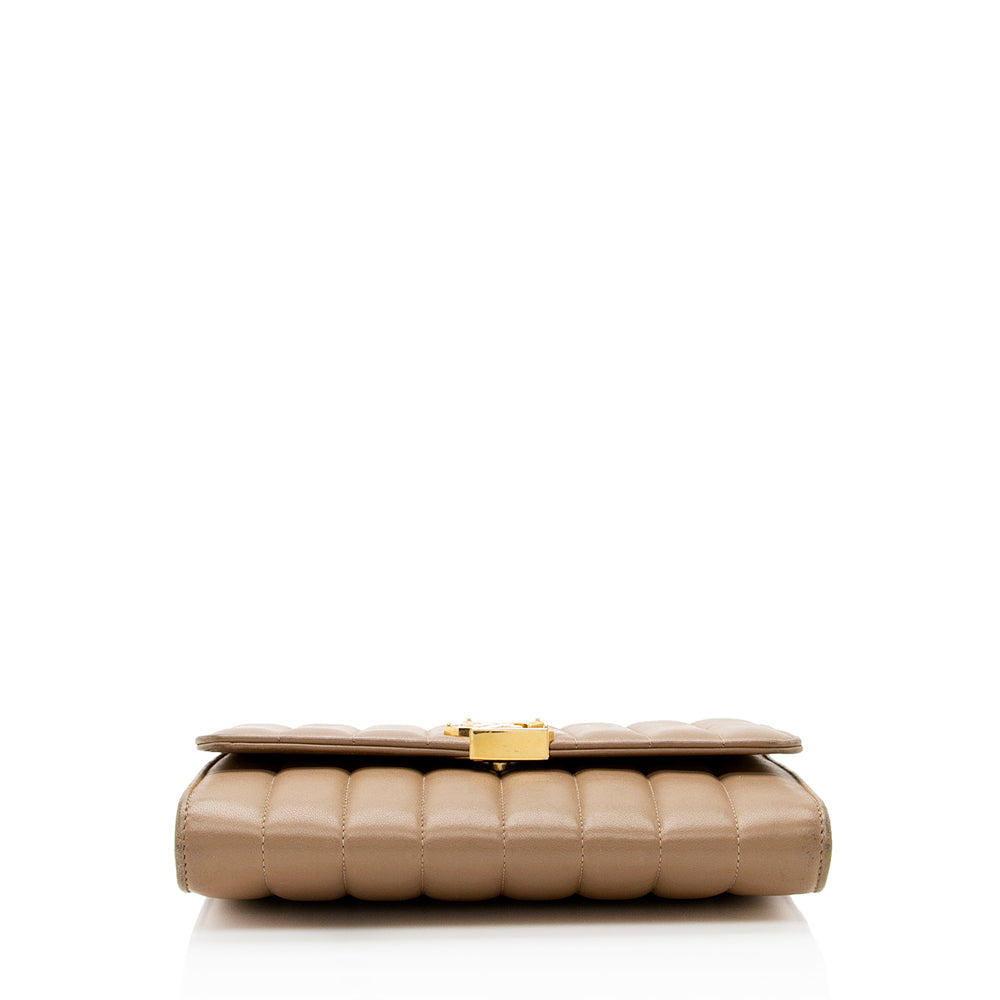 Saint Laurent Matelasse Calfskin Vicky Chain Wallet 19438
