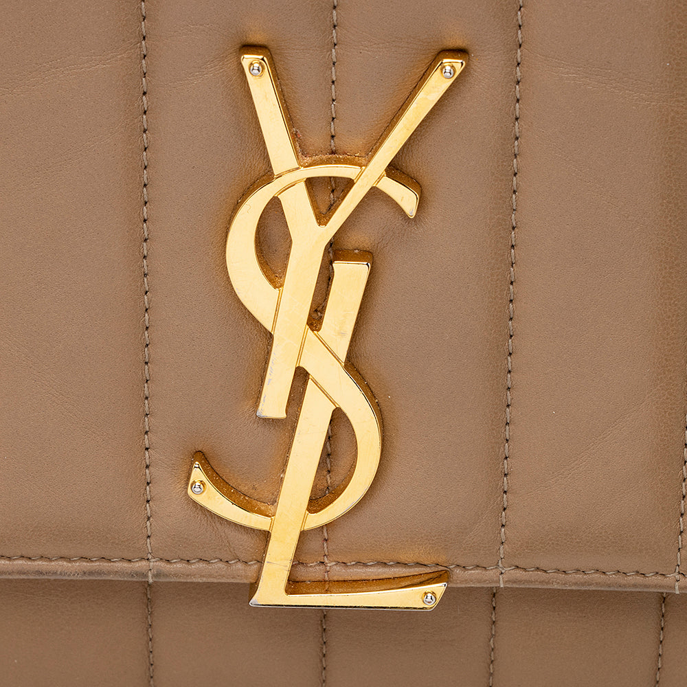Saint Laurent Matelasse Calfskin Vicky Chain Wallet 19438
