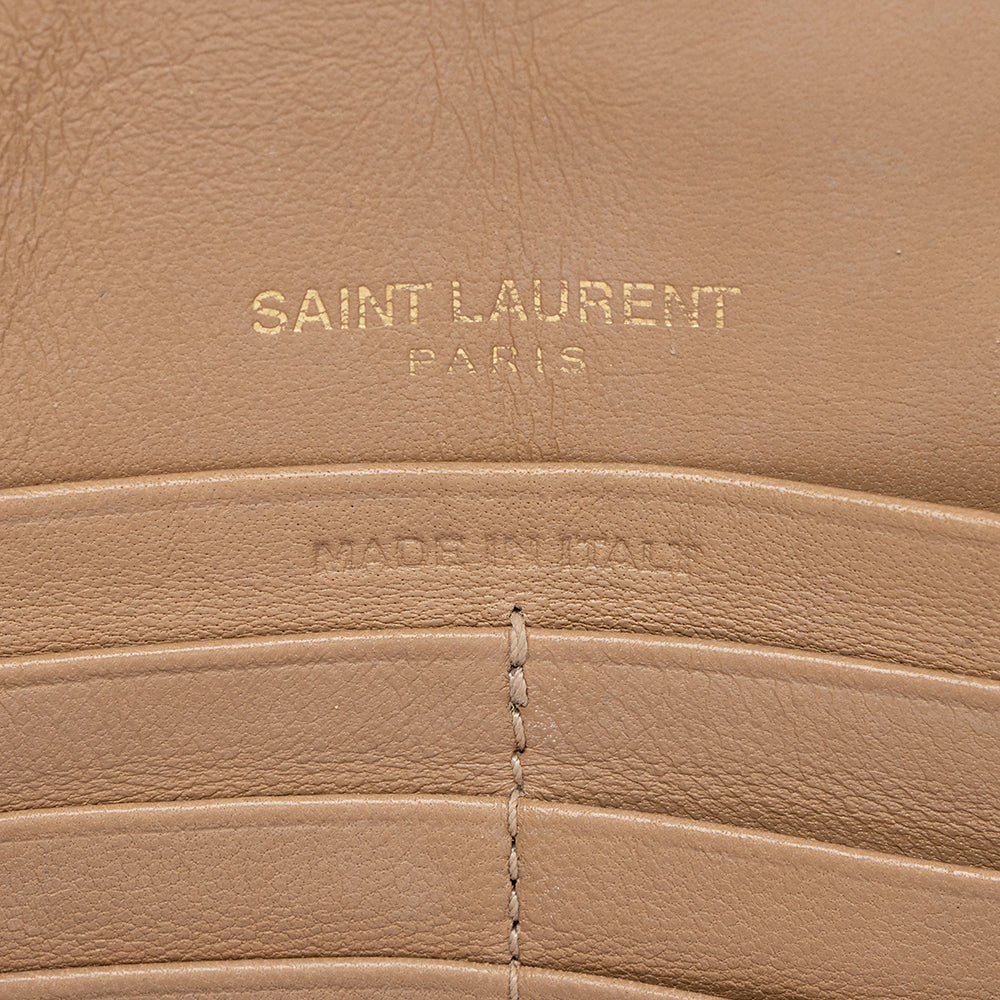 Saint Laurent Matelasse Calfskin Vicky Chain Wallet 19438