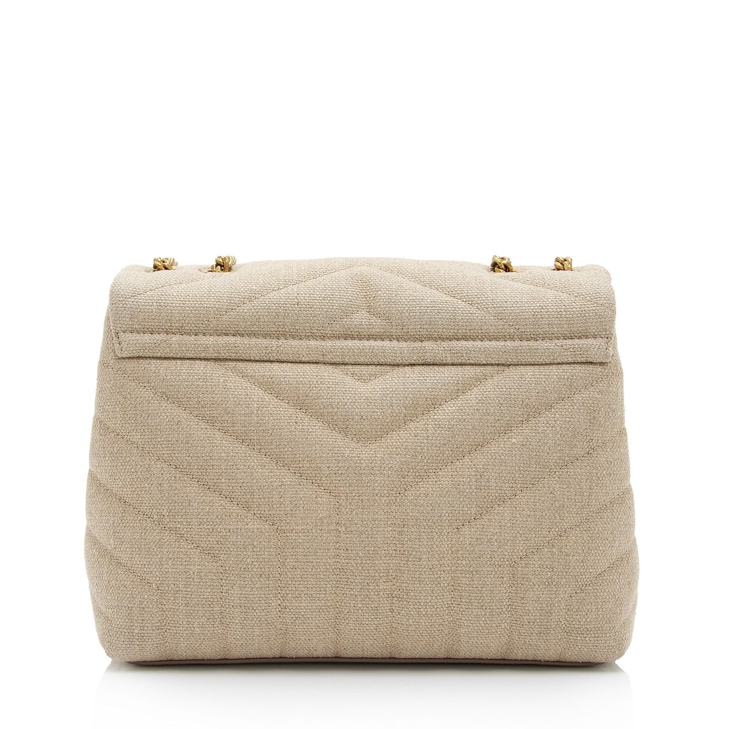 Saint Laurent Matelasse Canvas Monogram LouLou Chain Small Crossbody Bag S2G13U