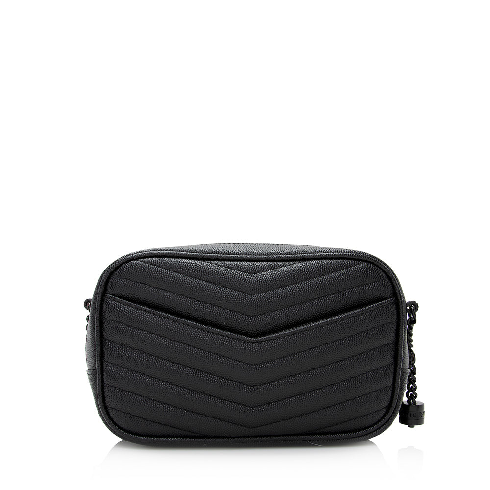 Saint Laurent Matelasse Grain de Poudre Lou Mini Camera Bag - FINAL SALE 21062