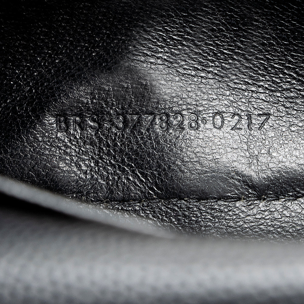 Saint Laurent Matelasse Grain de Poudre Matte Black Monogram Chain Wallet - FINAL SALE 20467