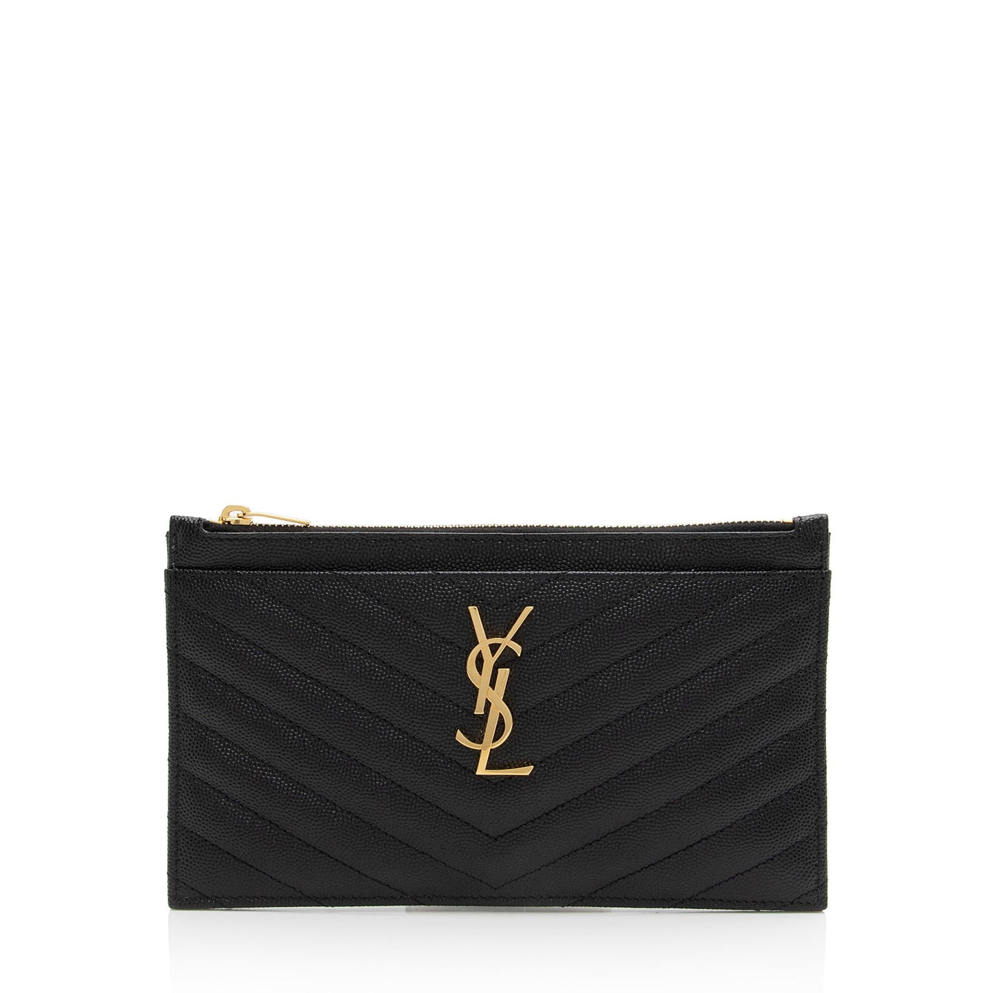 Saint Laurent Matelasse Grain de Poudre Monogram Bill Pouch mP6iOM