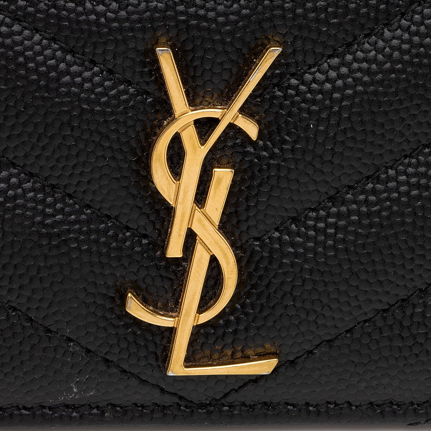 Saint Laurent Matelasse Grain de Poudre Monogram Card Case 6ioPjj
