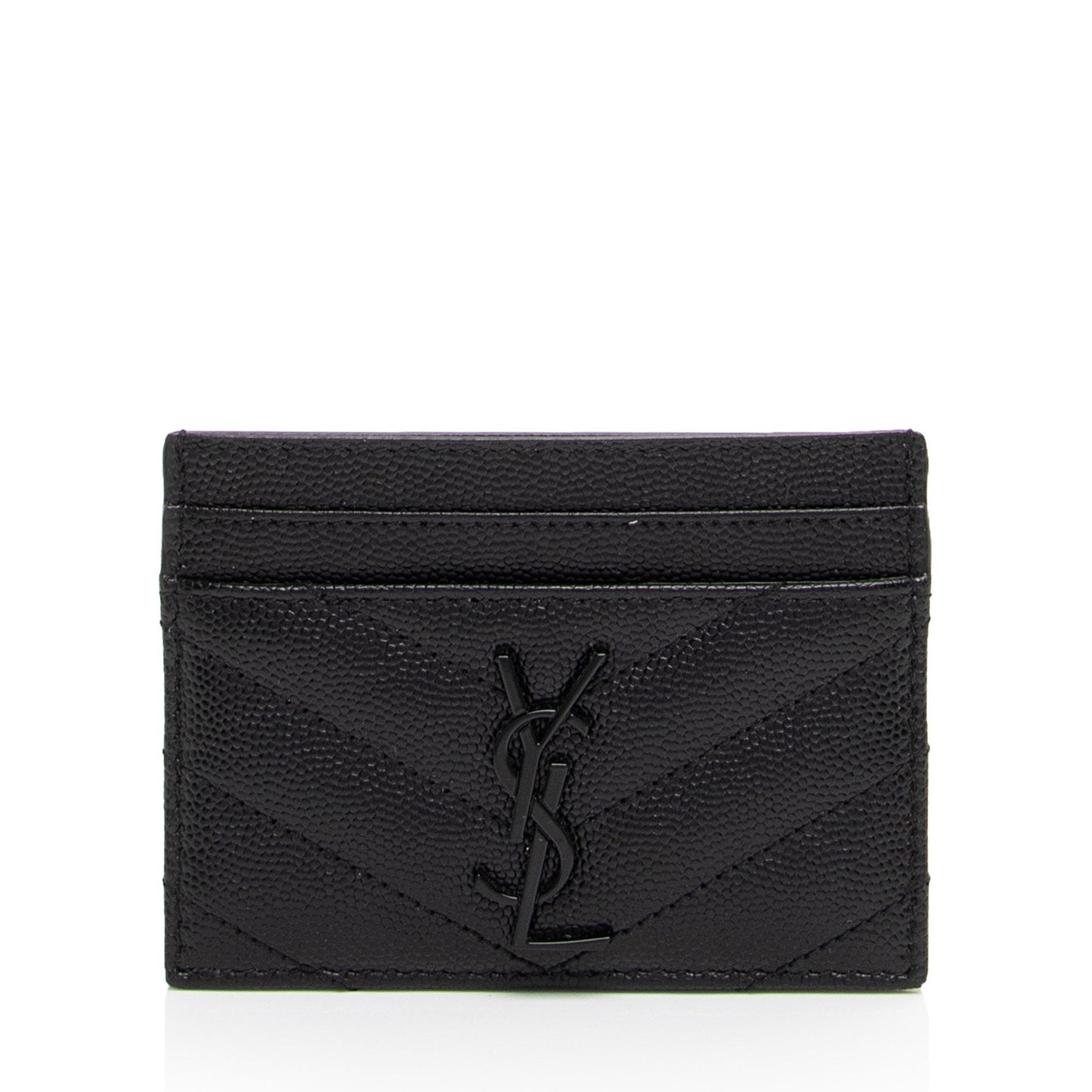 Saint Laurent Matelasse Grain de Poudre Monogram Card Case f11Wsk