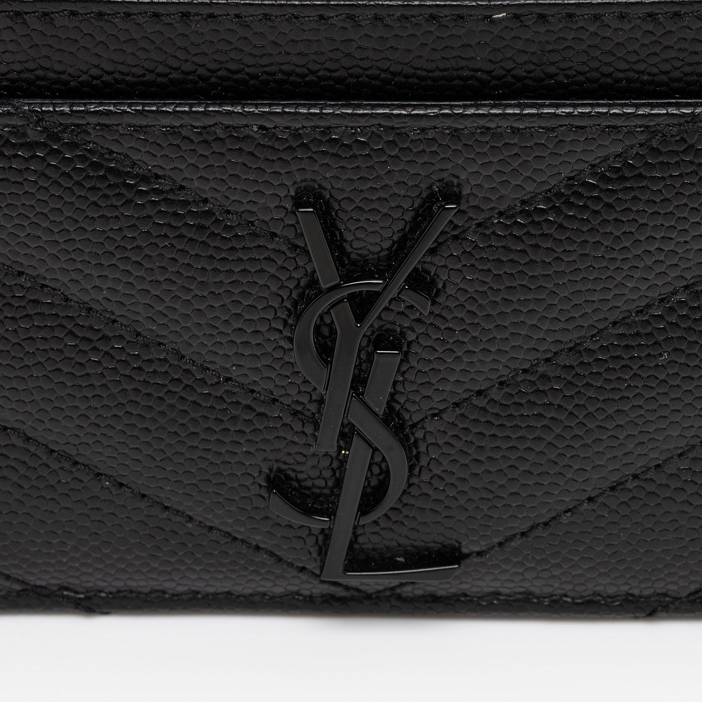 Saint Laurent Matelasse Grain de Poudre Monogram Card Case f11Wsk