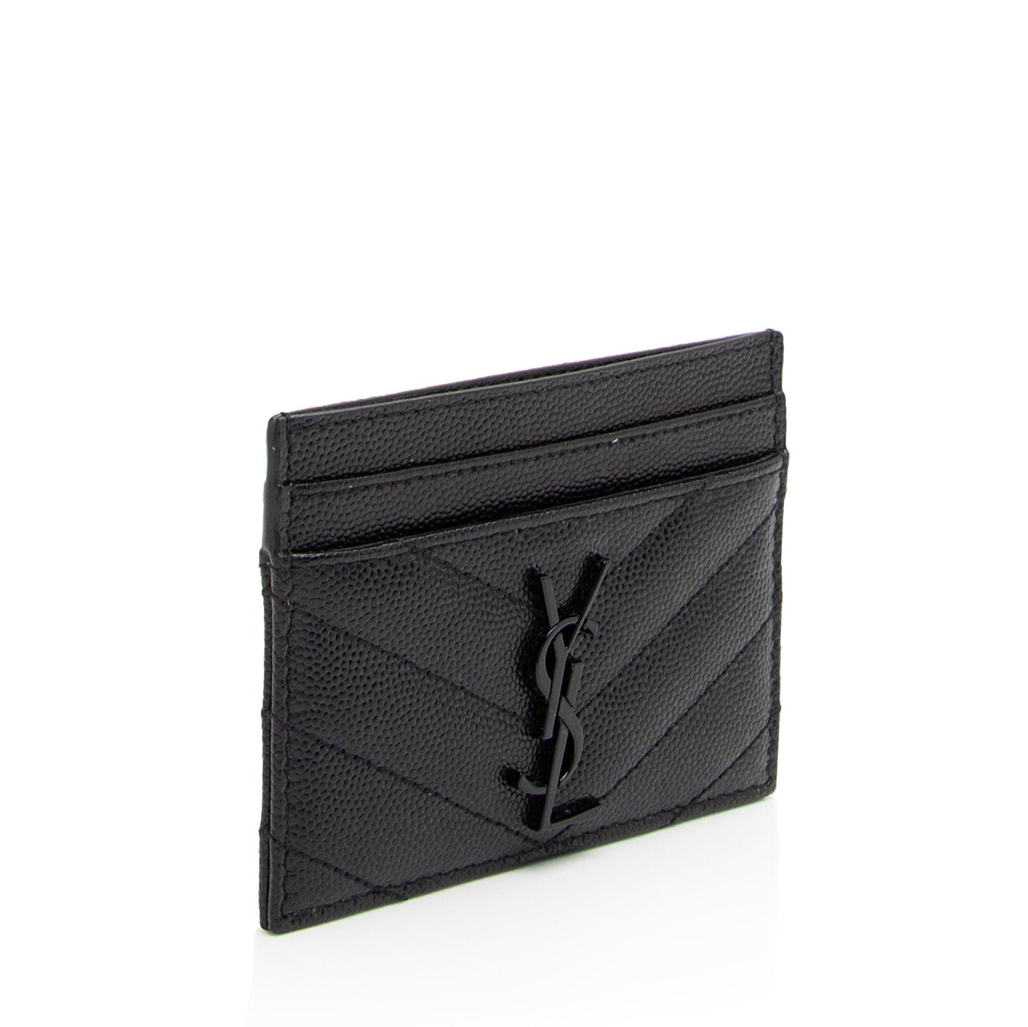 Saint Laurent Matelasse Grain de Poudre Monogram Card Case f11Wsk