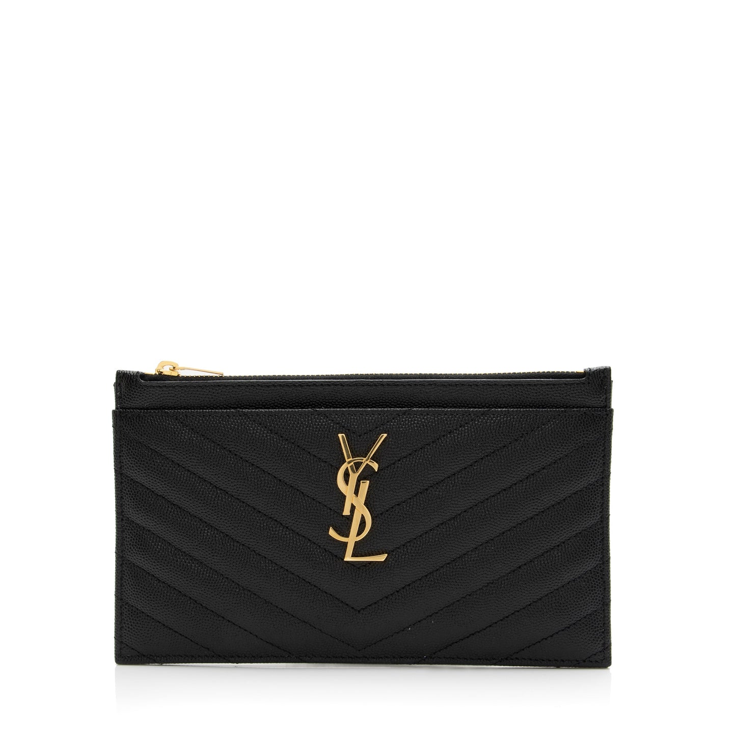 Saint Laurent Matelasse Grain de Poudre Monogram Cassandre Bill Pouch 23931