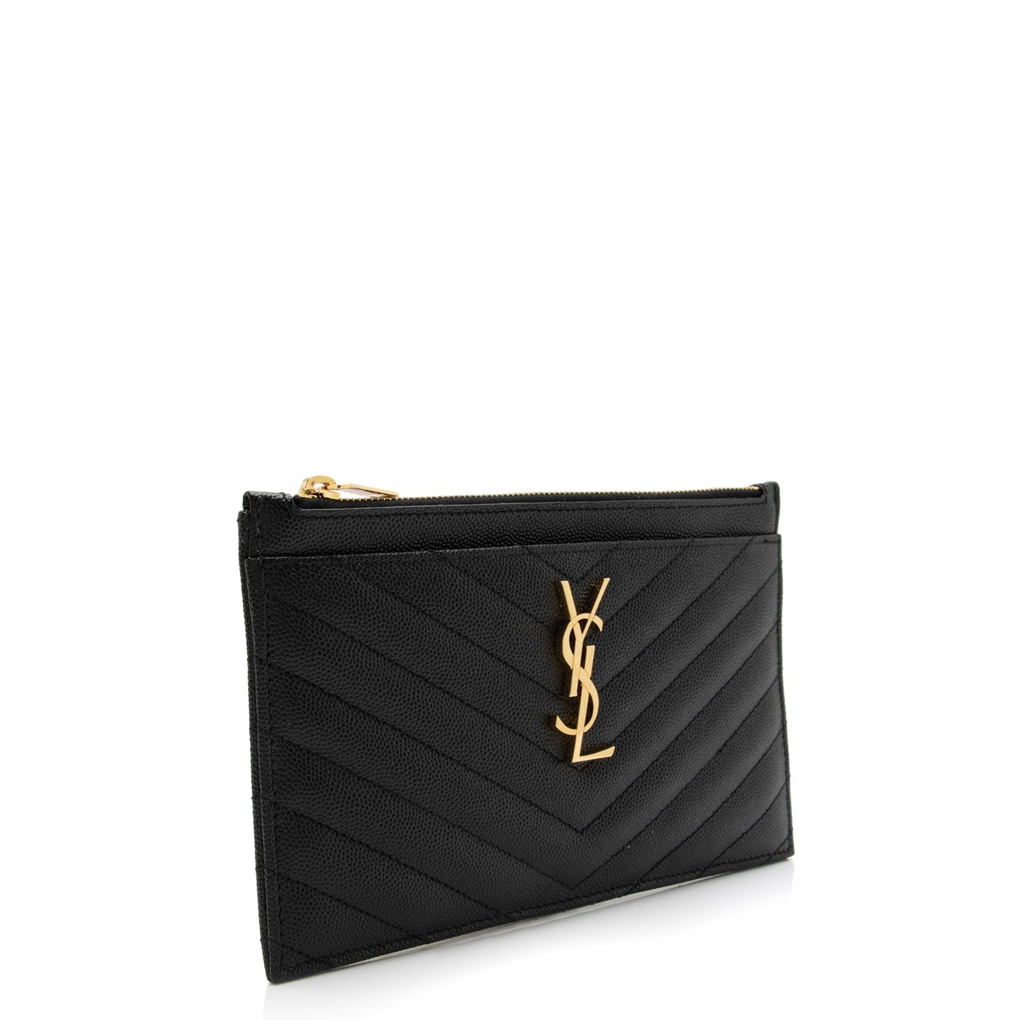 Saint Laurent Matelasse Grain de Poudre Monogram Cassandre Bill Pouch 23931