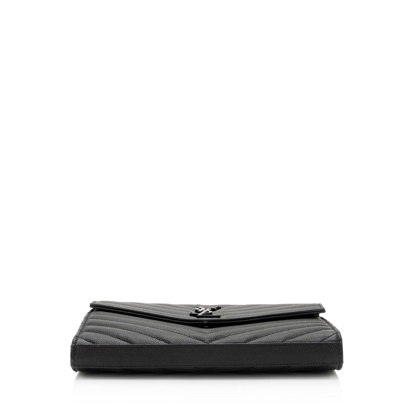 Saint Laurent Matelasse Grain de Poudre Monogram Chain Wallet - FINAL SALE 3qQ1Kb
