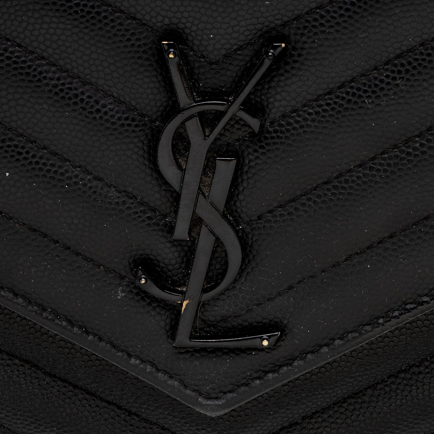 Saint Laurent Matelasse Grain de Poudre Monogram Chain Wallet - FINAL SALE 3qQ1Kb