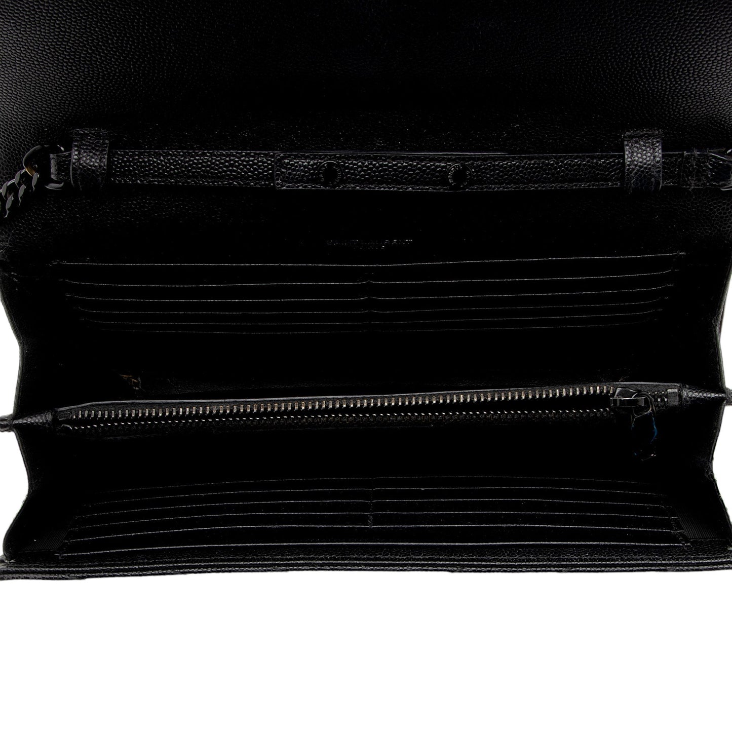 Saint Laurent Matelasse Grain de Poudre Monogram Chain Wallet - FINAL SALE 3qQ1Kb
