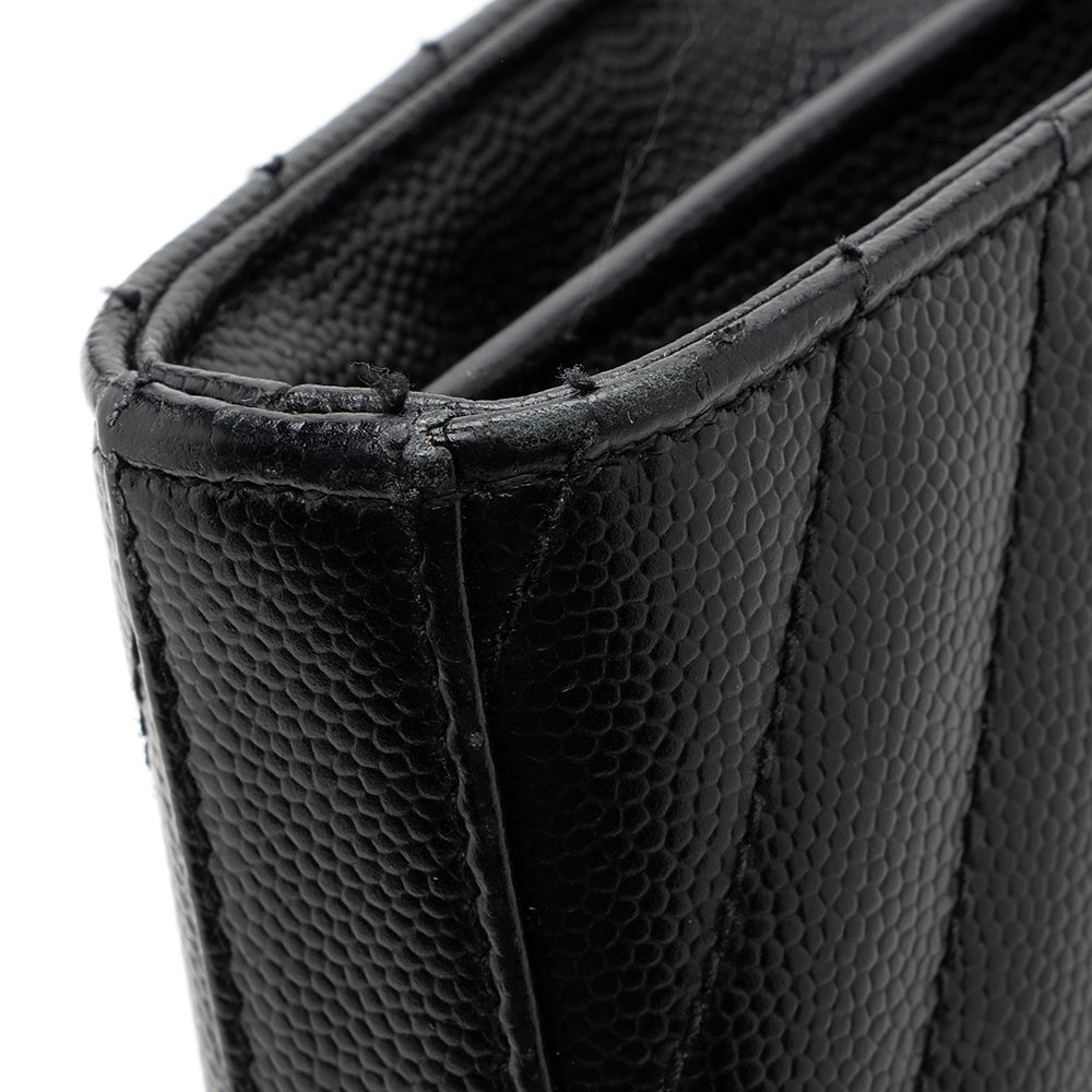 Saint Laurent Matelasse Grain de Poudre Monogram Chain Wallet 18470