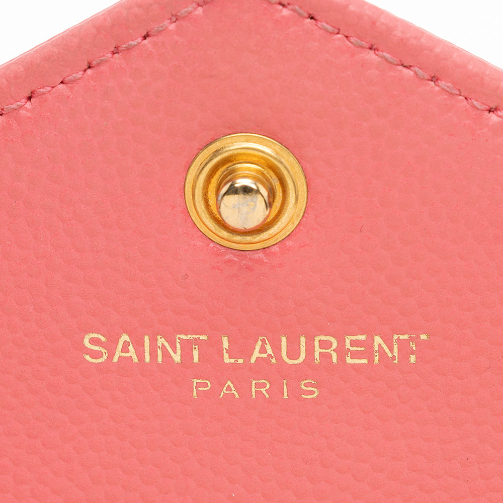 Saint Laurent Matelasse Grain de Poudre Monogram Chain Wallet 19387