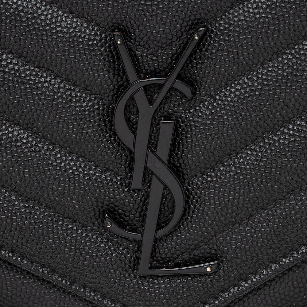 Saint Laurent Matelasse Grain de Poudre Monogram Chain Wallet 19680