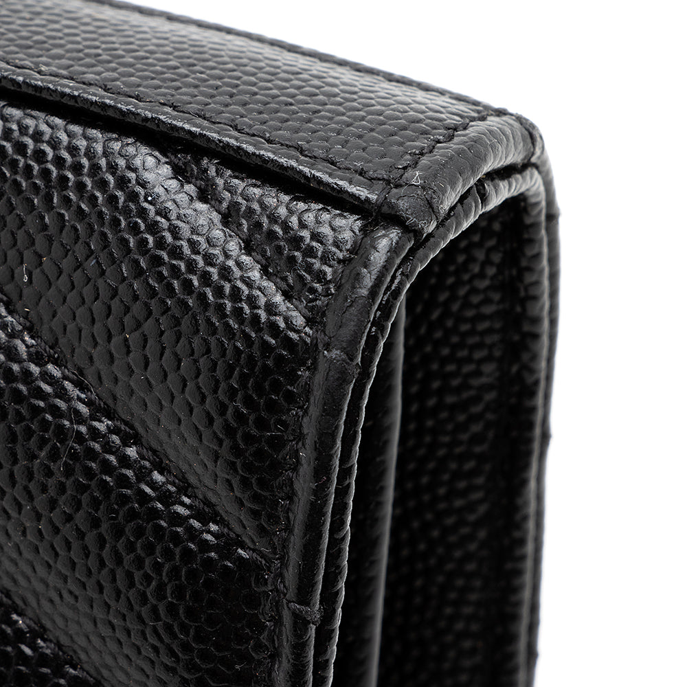 Saint Laurent Matelasse Grain de Poudre Monogram Chain Wallet 20294