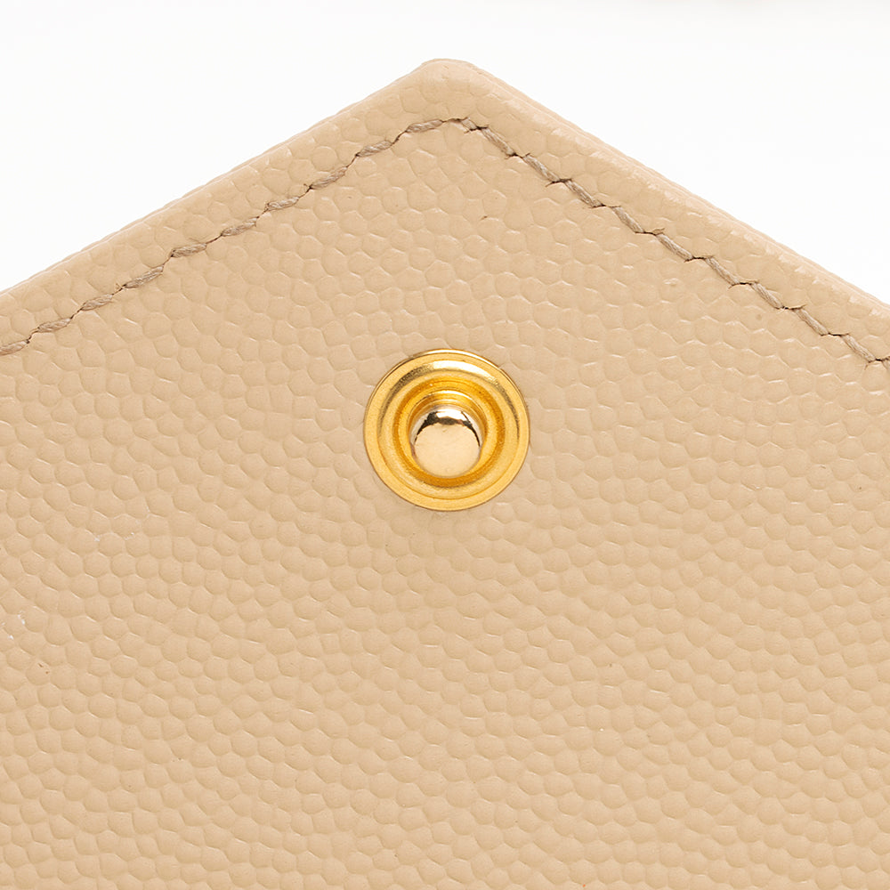 Saint Laurent Matelasse Grain de Poudre Monogram Chain Wallet 21552