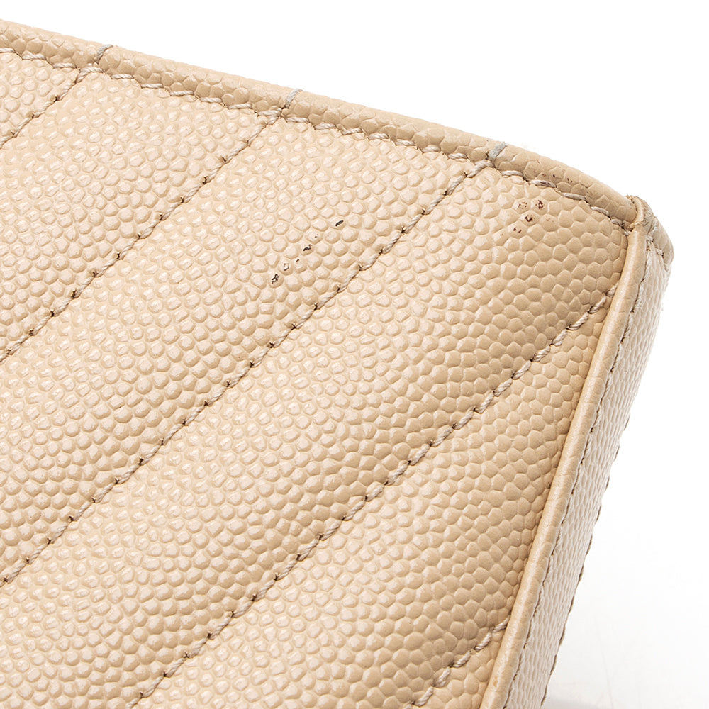 Saint Laurent Matelasse Grain de Poudre Monogram Chain Wallet 21552