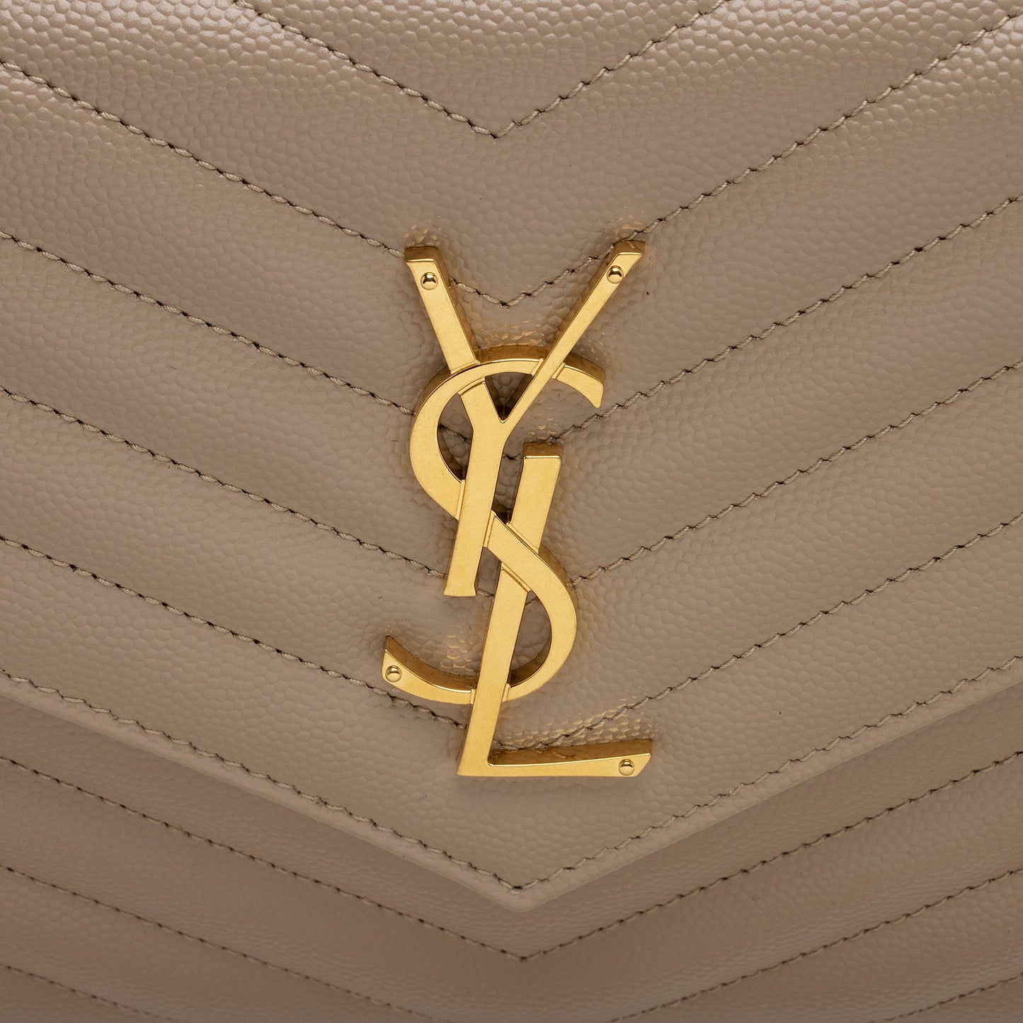 Saint Laurent Matelasse Grain de Poudre Monogram Chain Wallet 22227