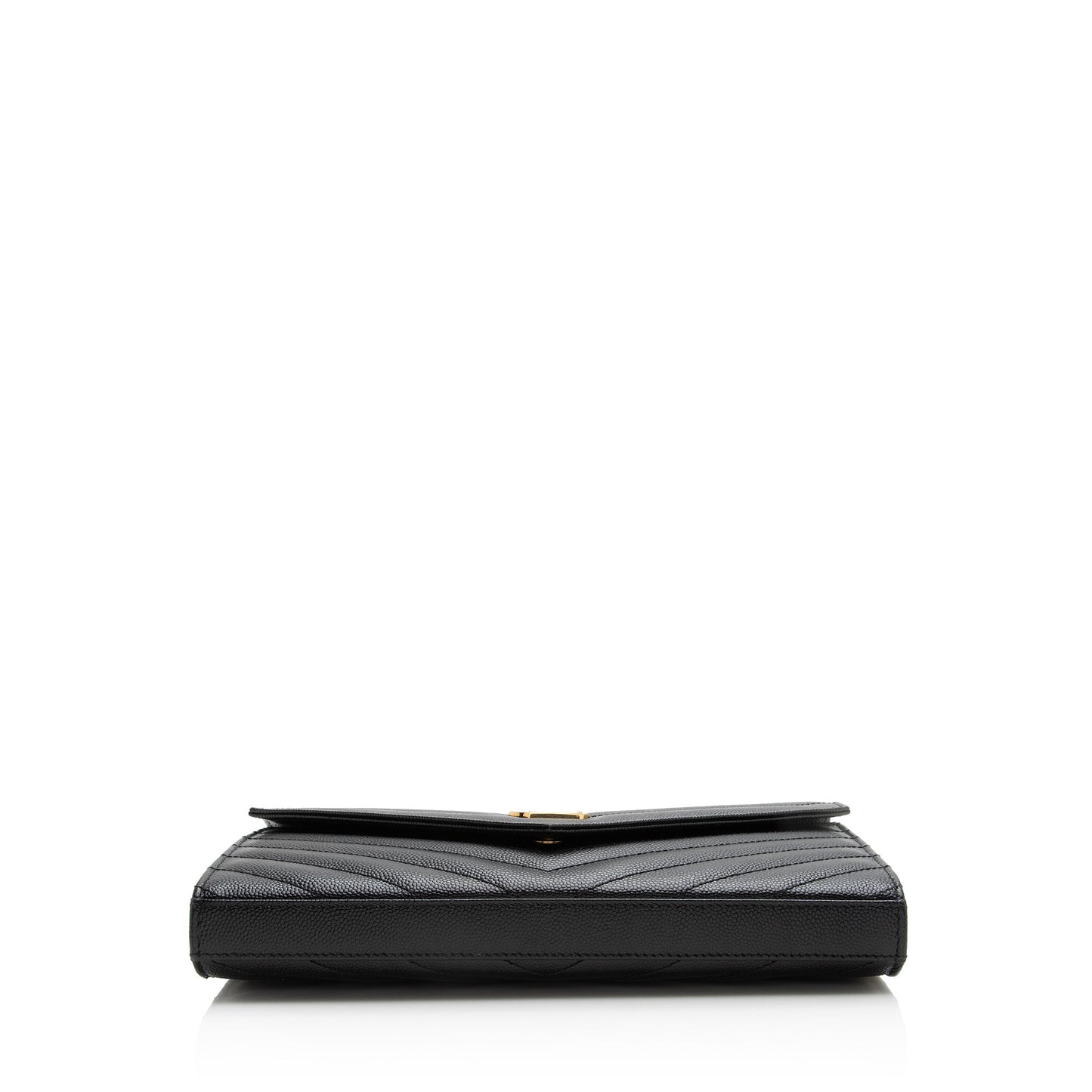 Saint Laurent Matelasse Grain de Poudre Monogram Chain Wallet 22718