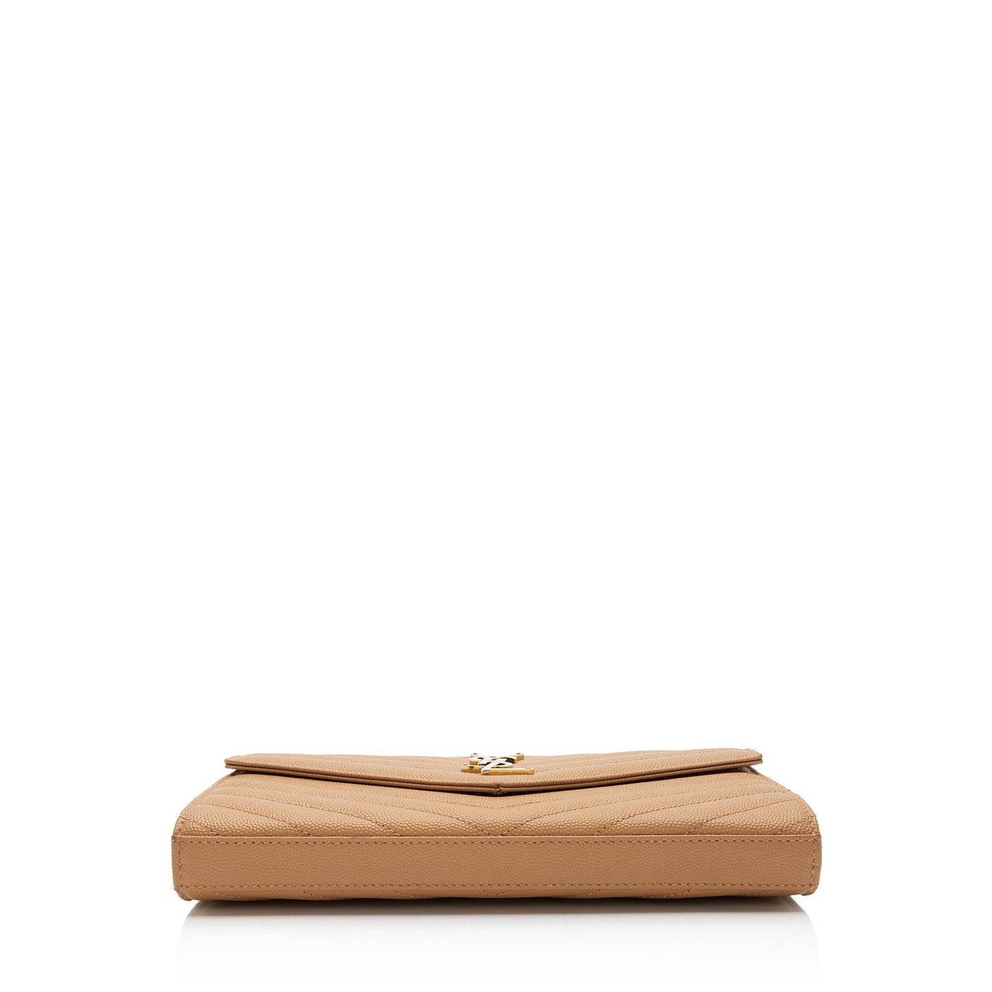 Saint Laurent Matelasse Grain de Poudre Monogram Chain Wallet QuiirS