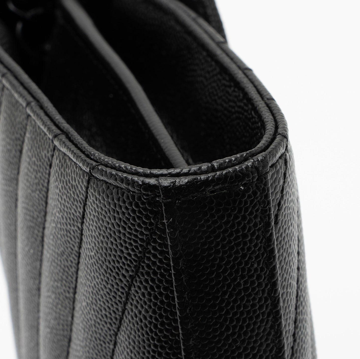 Saint Laurent Matelasse Grain de Poudre Monogram Chain Wallet VLaP1U