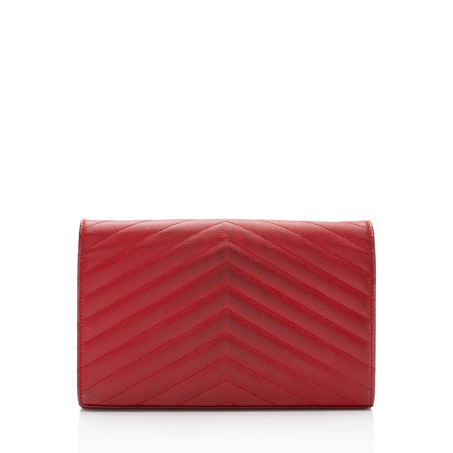 Saint Laurent Matelasse Grain de Poudre Monogram Chain Wallet RDpK3X