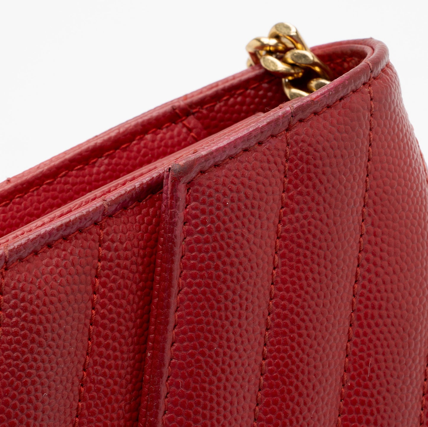 Saint Laurent Matelasse Grain de Poudre Monogram Chain Wallet RDpK3X
