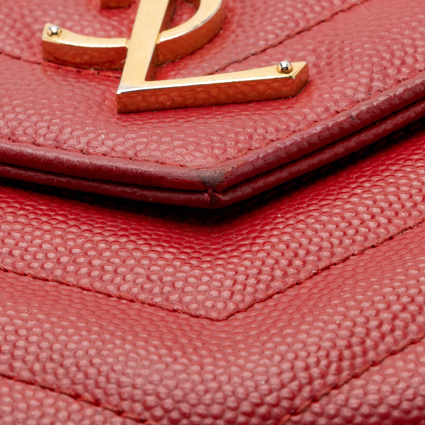 Saint Laurent Matelasse Grain de Poudre Monogram Chain Wallet RDpK3X