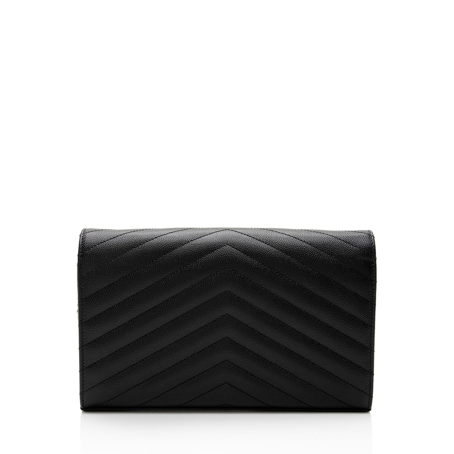 Saint Laurent Matelasse Grain de Poudre Monogram Chain Wallet JxENie