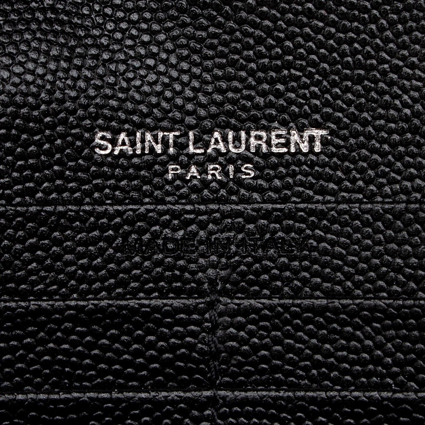 Saint Laurent Matelasse Grain de Poudre Monogram Chain Wallet JxENie