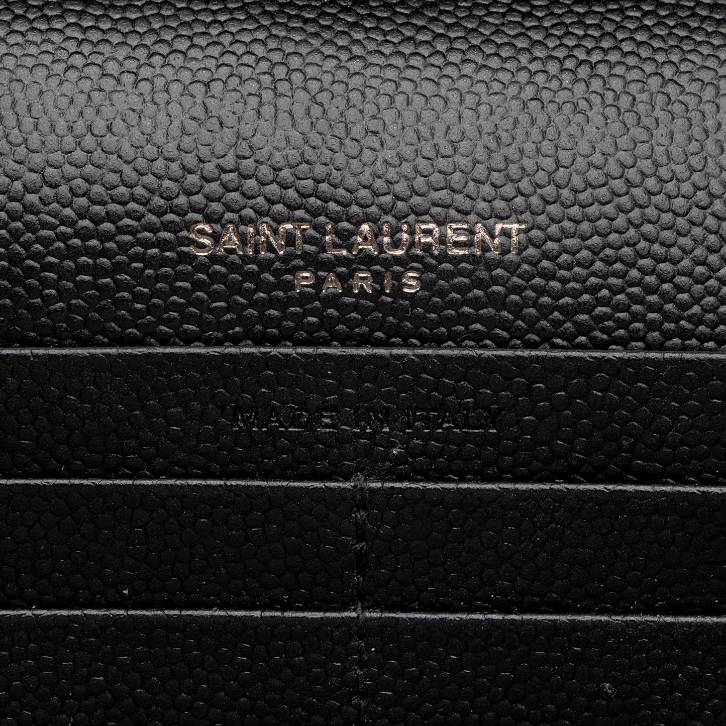Saint Laurent Matelasse Grain de Poudre Monogram Chain Wallet FNayQN