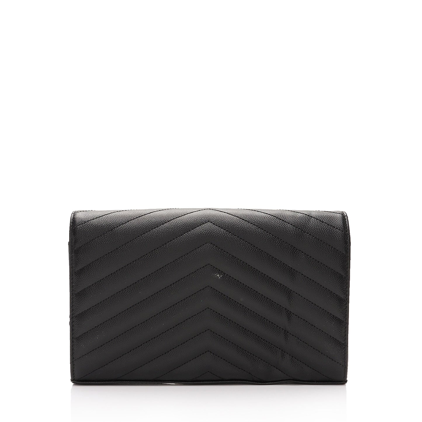 Saint Laurent Matelasse Grain de Poudre Monogram Chain Wallet RiSHS0