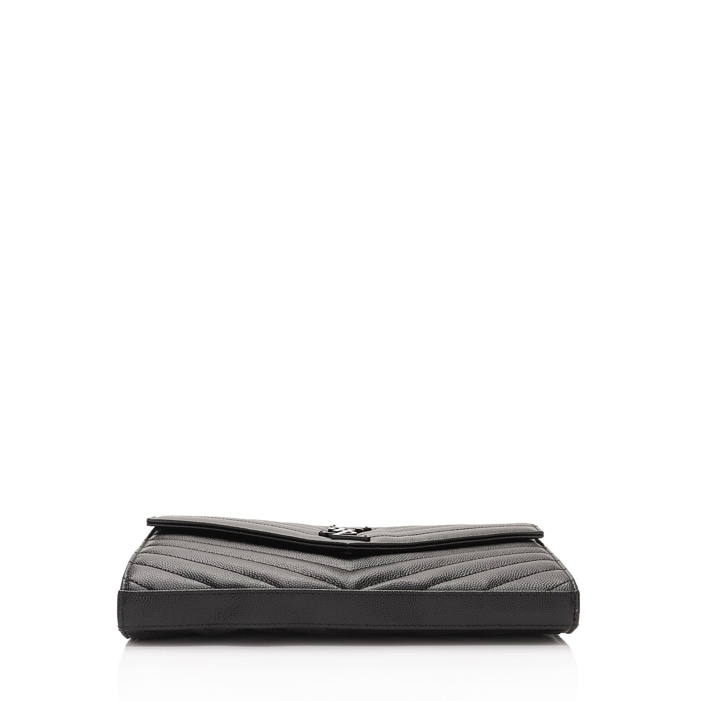 Saint Laurent Matelasse Grain de Poudre Monogram Chain Wallet RiSHS0