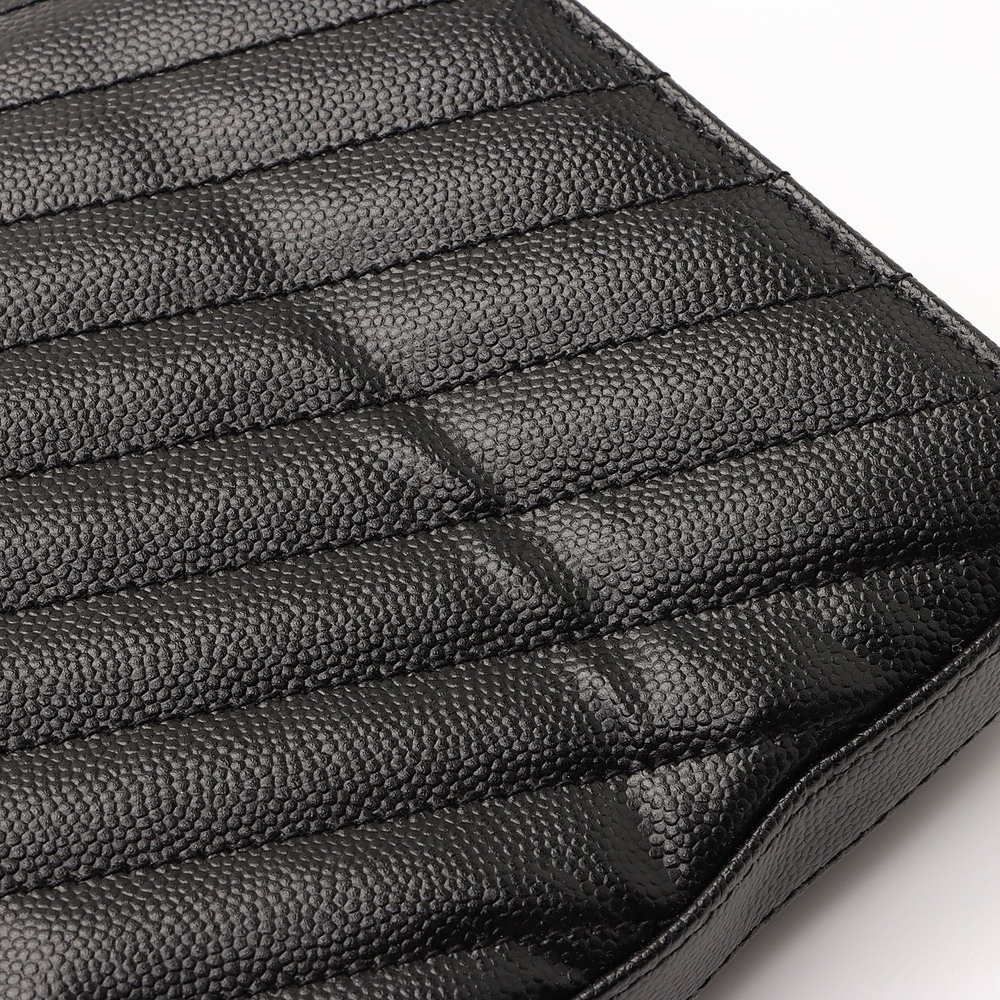 Saint Laurent Matelasse Grain de Poudre Monogram Chain Wallet RiSHS0