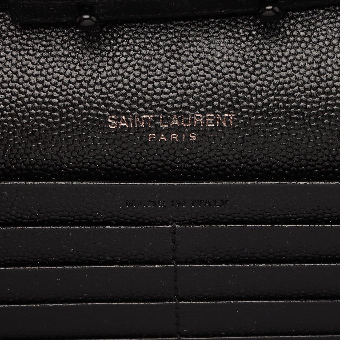 Saint Laurent Matelasse Grain de Poudre Monogram Chain Wallet RiSHS0
