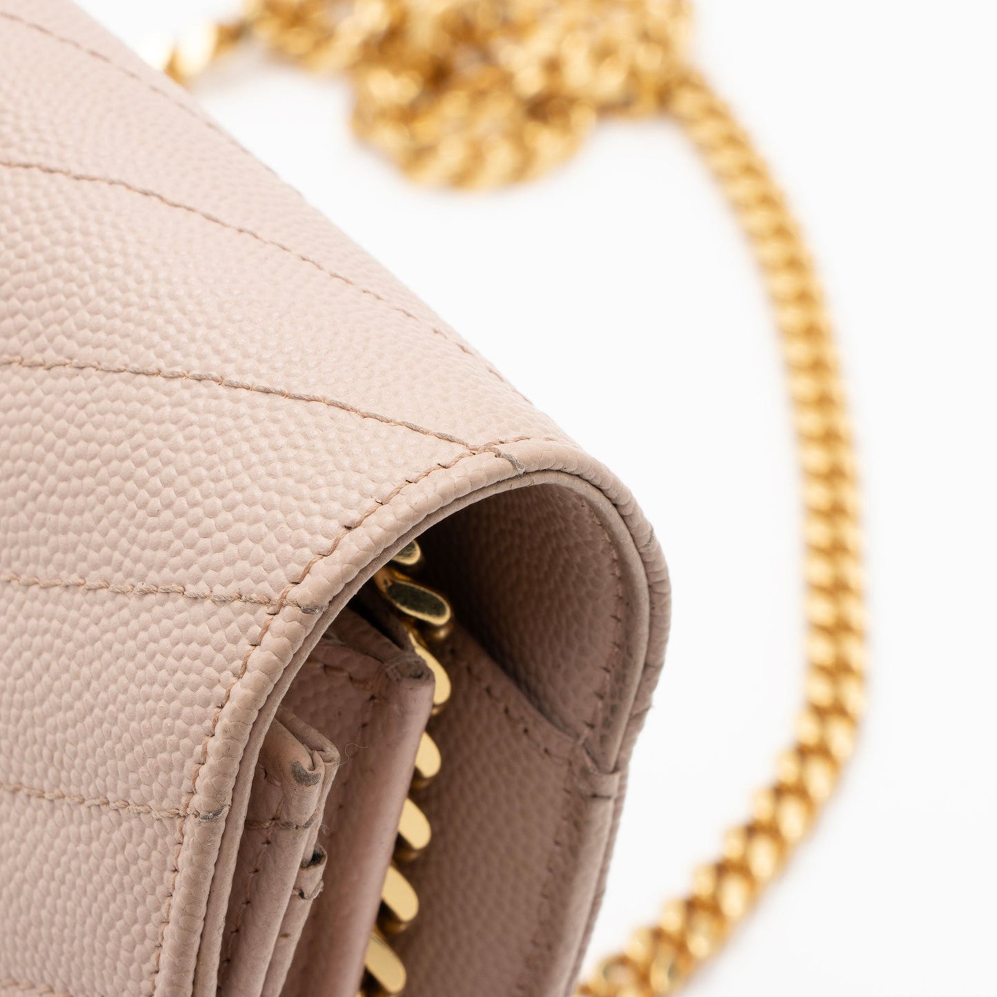 Saint Laurent Matelasse Grain de Poudre Monogram Chain Wallet hbOqZ2