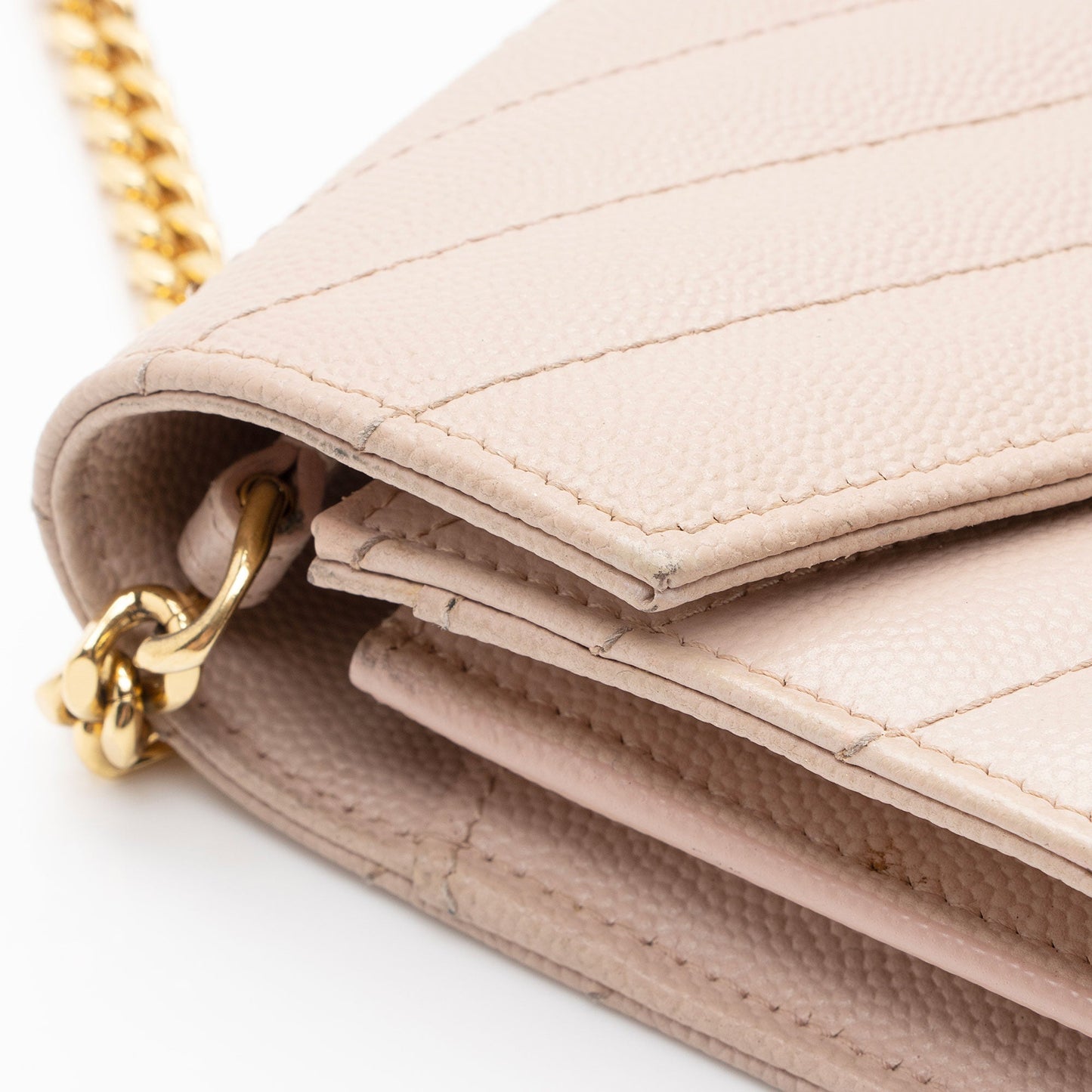 Saint Laurent Matelasse Grain de Poudre Monogram Chain Wallet hbOqZ2