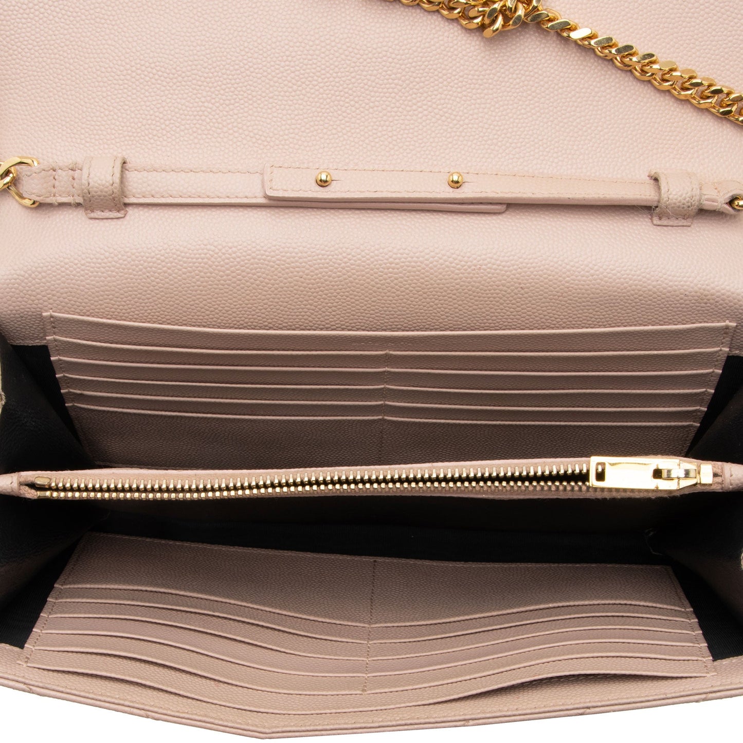 Saint Laurent Matelasse Grain de Poudre Monogram Chain Wallet hbOqZ2