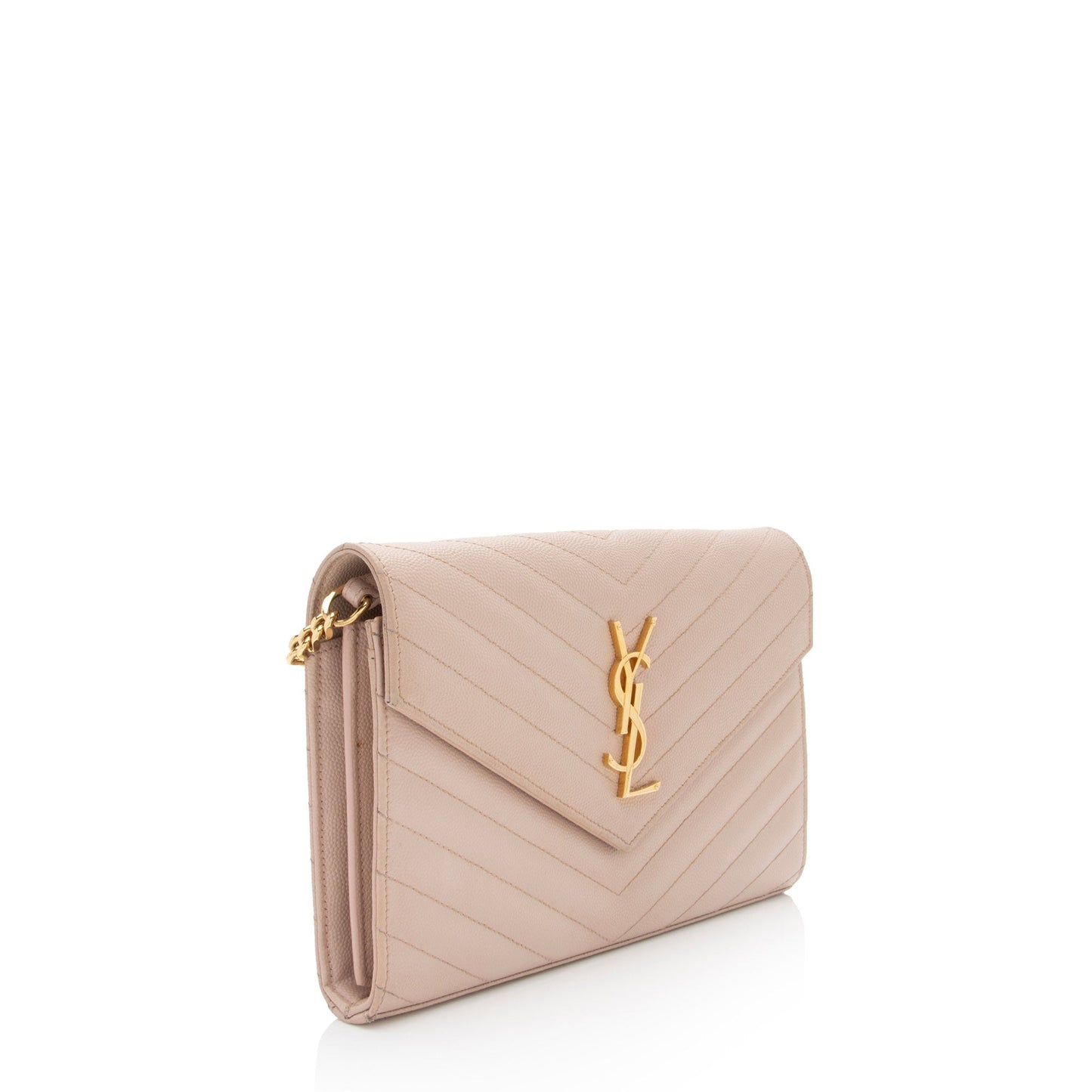 Saint Laurent Matelasse Grain de Poudre Monogram Chain Wallet hbOqZ2