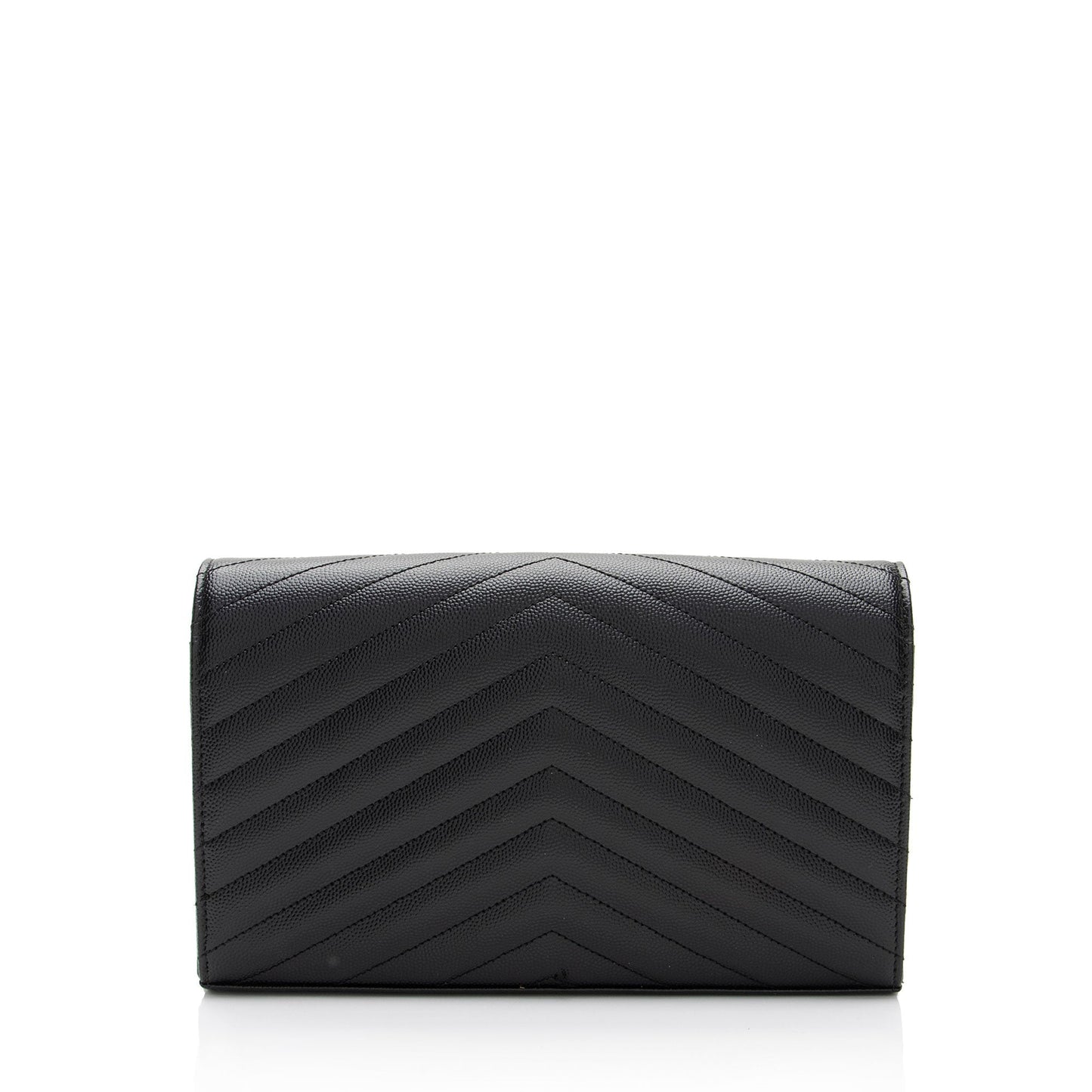 Saint Laurent Matelasse Grain de Poudre Monogram Chain Wallet uoMWdL