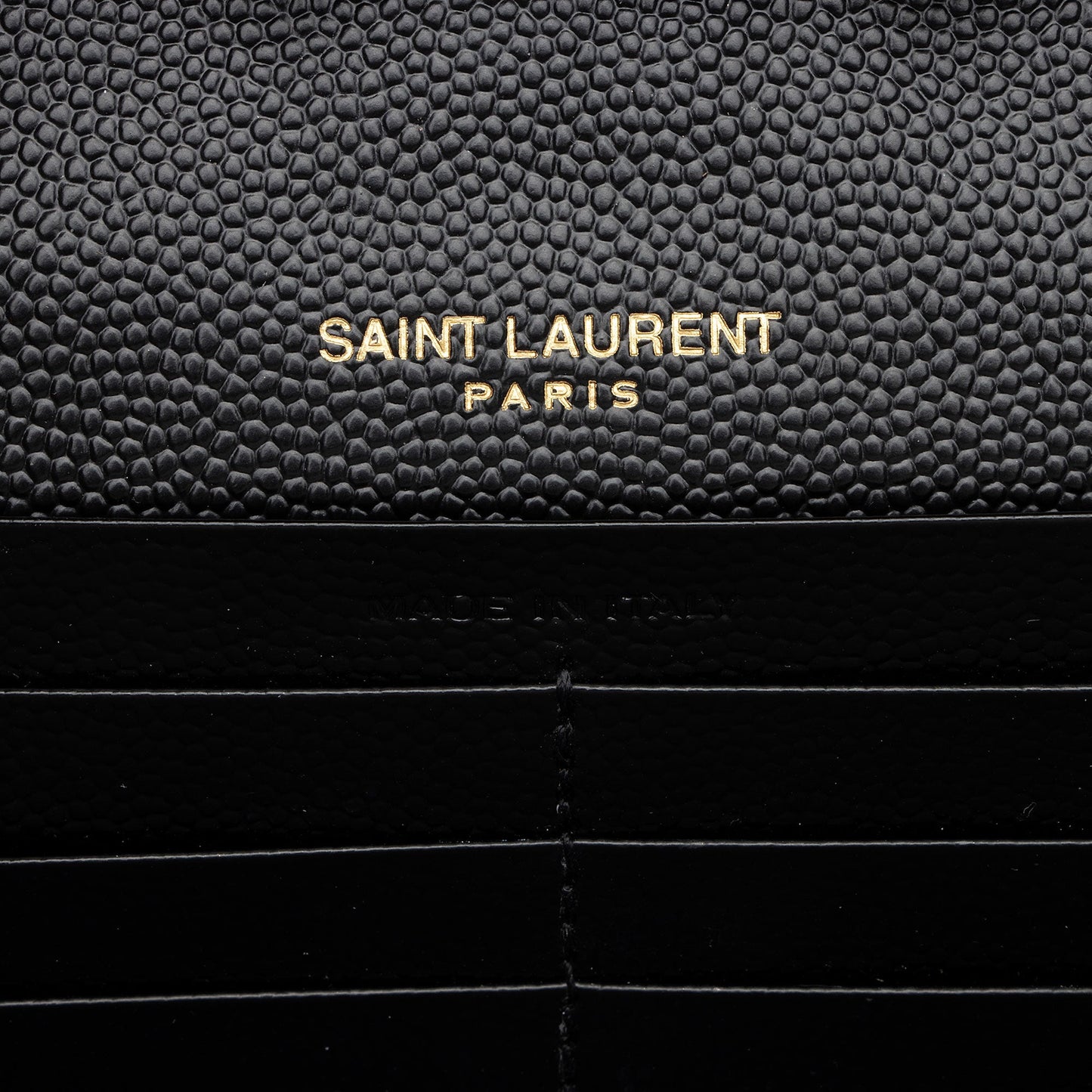 Saint Laurent Matelasse Grain de Poudre Monogram Chain Wallet uoMWdL
