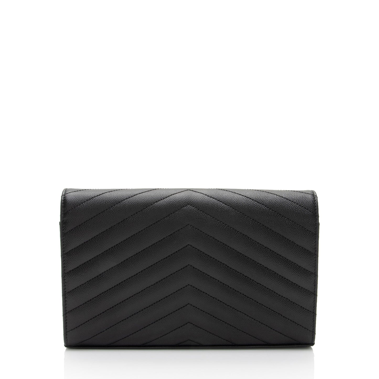 Saint Laurent Matelasse Grain de Poudre Monogram Chain Wallet oGbOur