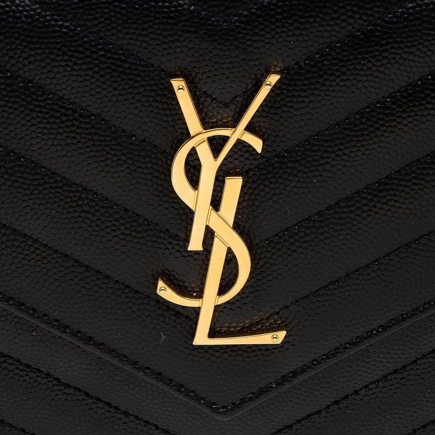 Saint Laurent Matelasse Grain de Poudre Monogram Chain Wallet oGbOur
