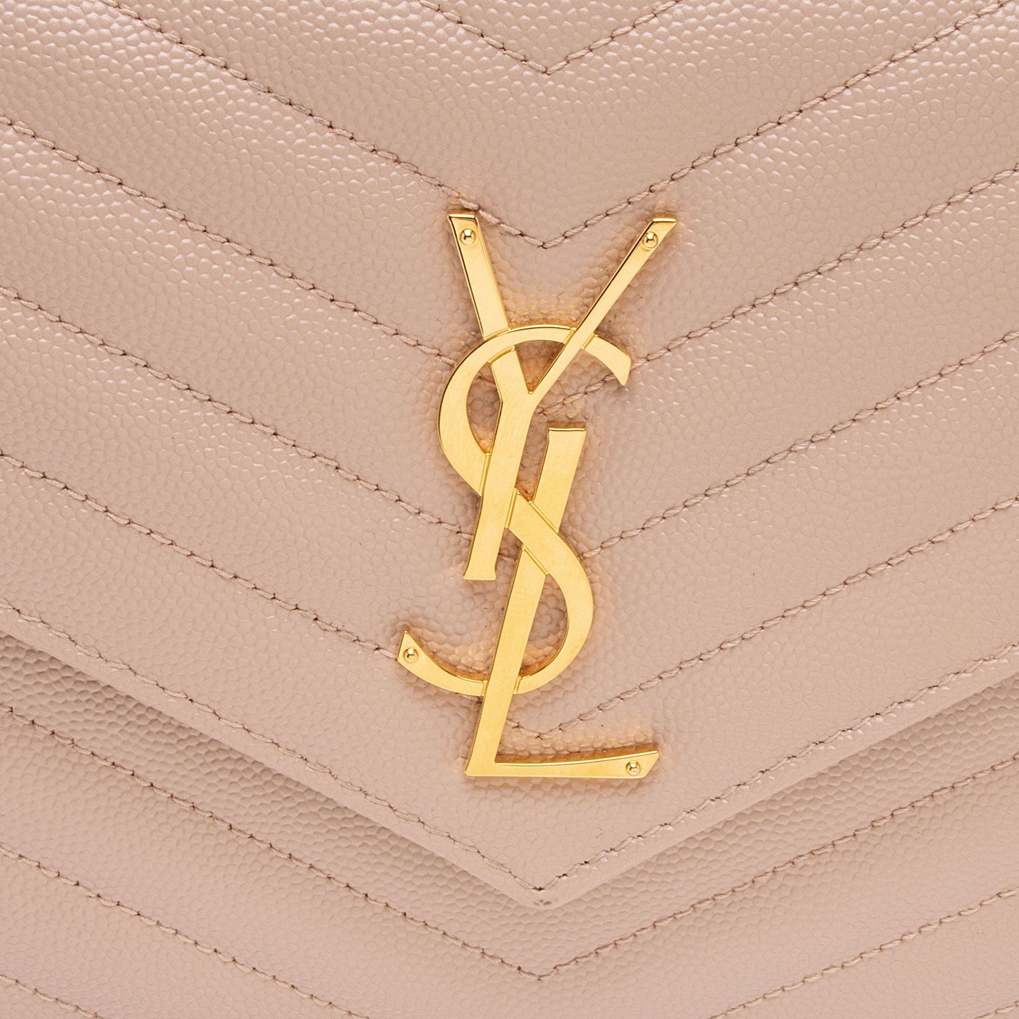 Saint Laurent Matelasse Grain de Poudre Monogram Chain Wallet dl9giW