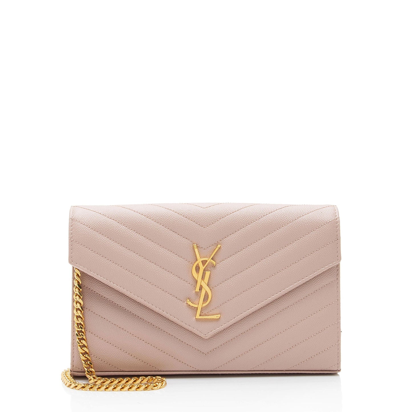 Saint Laurent Matelasse Grain de Poudre Monogram Chain Wallet dl9giW